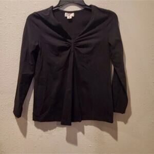 Two Hearts Maternity sz small blouse long sleeve baby mama top wear w pants